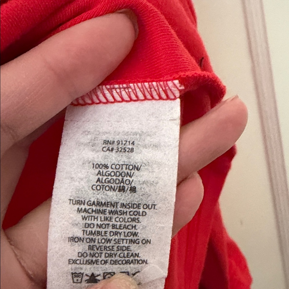 Armani Exchange Red and Gray Long Sleeve Tee size S - Picture 5 of 8